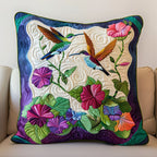 Blossoming Wings Quilted Cushion Cover printed cushion cover
