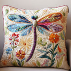 Blossoms and Wings Quilted Cushion Cover printed cushion cover