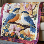 Blue Bird Quilted Blanket printed blanket