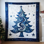 Blue Christmas Quilted Blanket printed blanket
