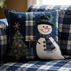 Blue Festive Nights Quilted Cushion Cover printed cushion cover