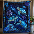 Blue Horizon Quilted Blanket printed blanket