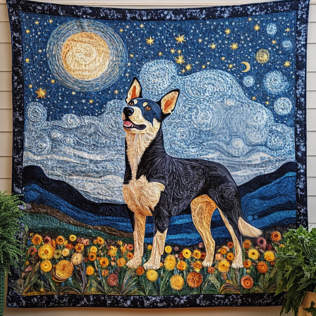 Blue Prairie Dream Quilted Blanket printed blanket