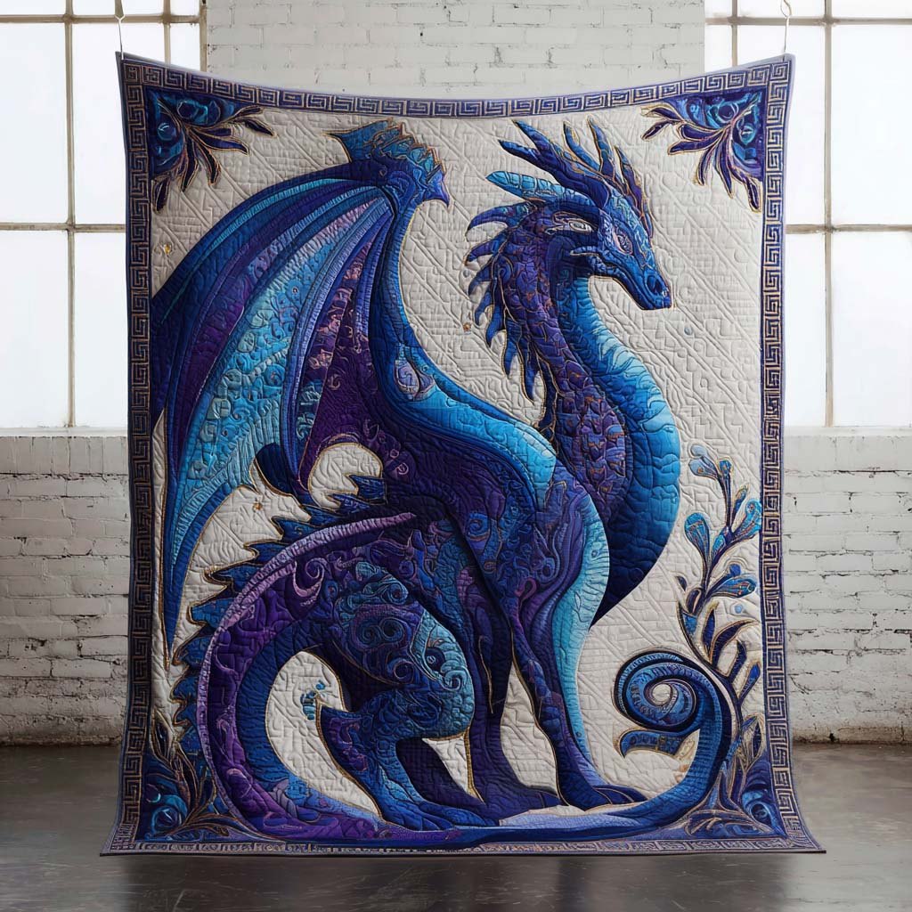 Blue Serenity Quilted Blanket printed blanket