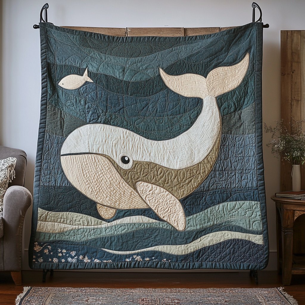 Blue Titan Quilted Blanket printed blanket