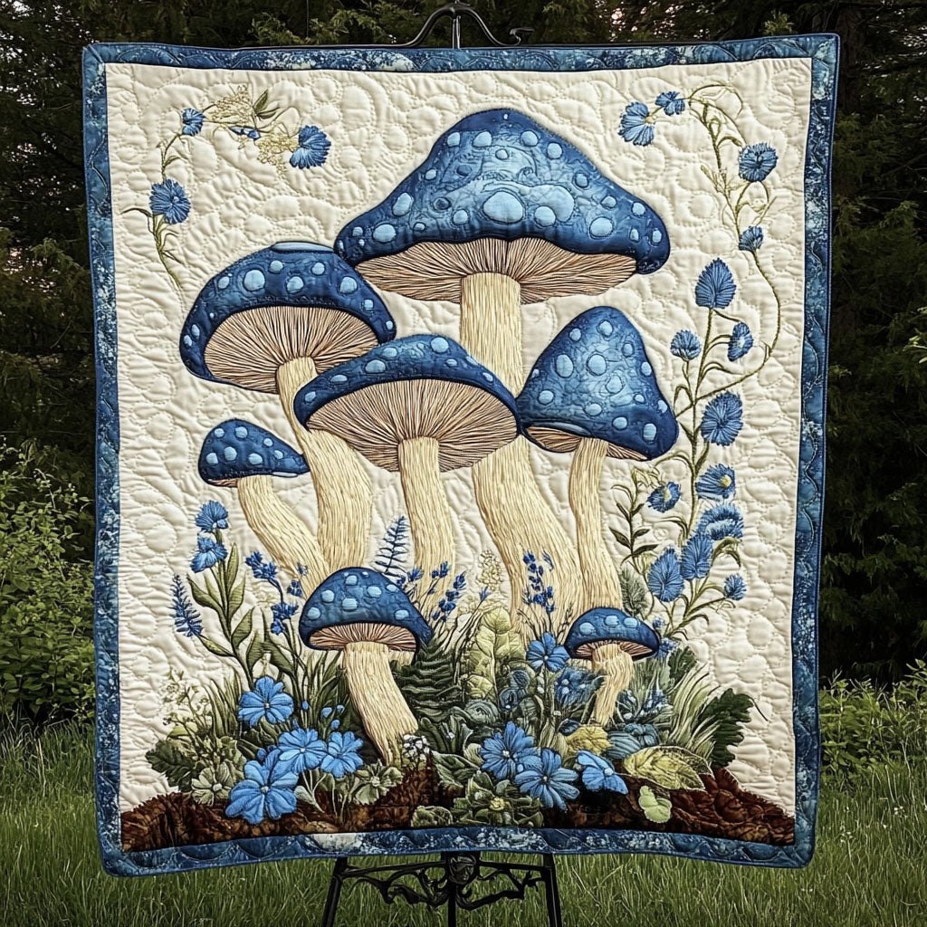 Blue Wonder Quilted Blanket printed blanket