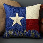 Bluebonnet Pride Quilted Cushion Cover printed cushion cover