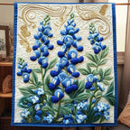 Bluebonnet Serenade Quilted Blanket printed blanket