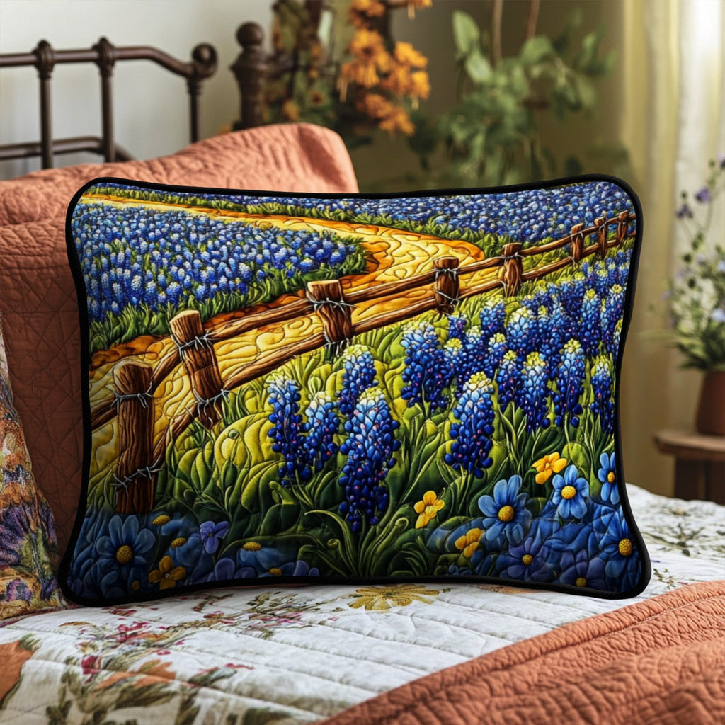 Bluebonnet Trail Quilted Bedding Cushion Cover printed cushion cover