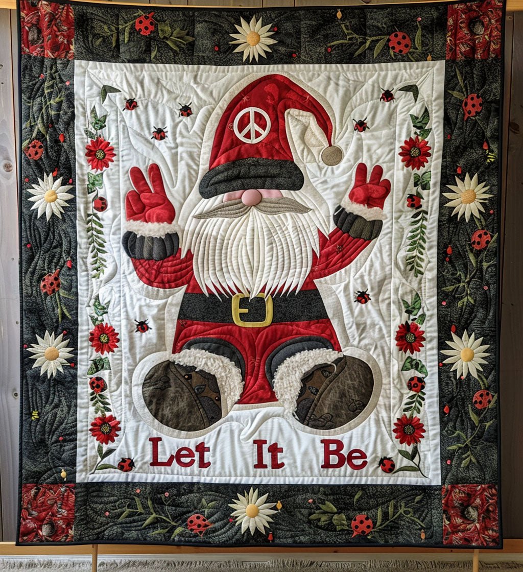 Bohemian Gnome Harmony Quilted Blanket printed blanket