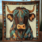 Bohemian Highland Charm Quilted Blanket printed blanket