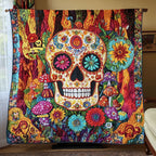 Boho Blaze Quilted Blanket printed blanket