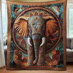 Boho Bliss Elephant Quilted Blanket printed blanket