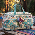 Boho Camper Quilted Duffle Bag printed quilted duffle bag
