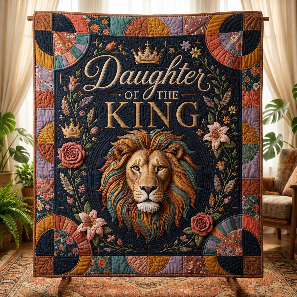 Boho Kingdom Grace Quilted Blanket printed blanket