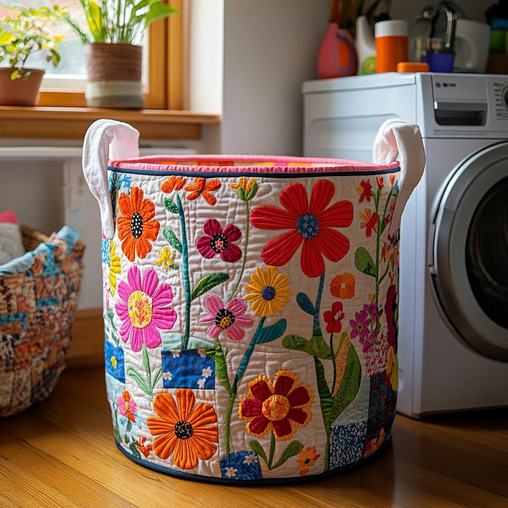 Boho Life Quilted Laundry Hamper printed laundry hamper