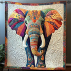 Bold Elephant Quilted Blanket printed blanket