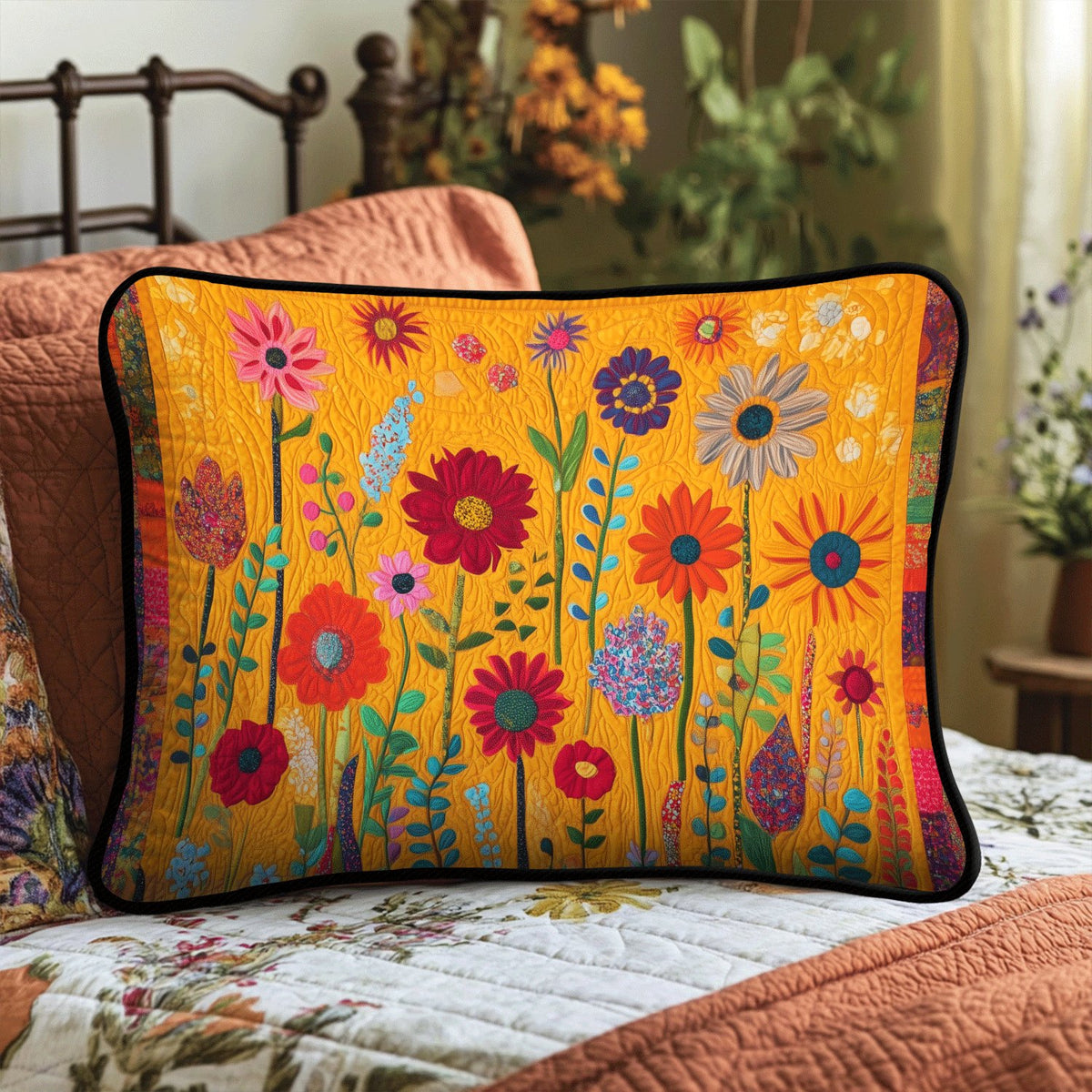 Bold Flower Bedding Cushion Cover printed cushion cover
