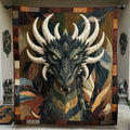 Bone Horn Dragon Quilted Blanket printed quilt blanket