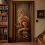 Book Dragon Quilted Door Curtain printed door curtain