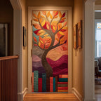 Book Harmony Quilted Door Curtain printed door curtain