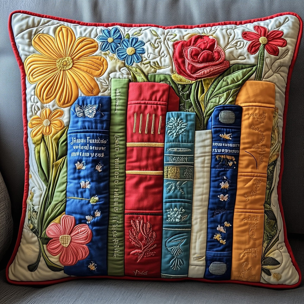 Book Quilted Cushion Cover printed cushion cover