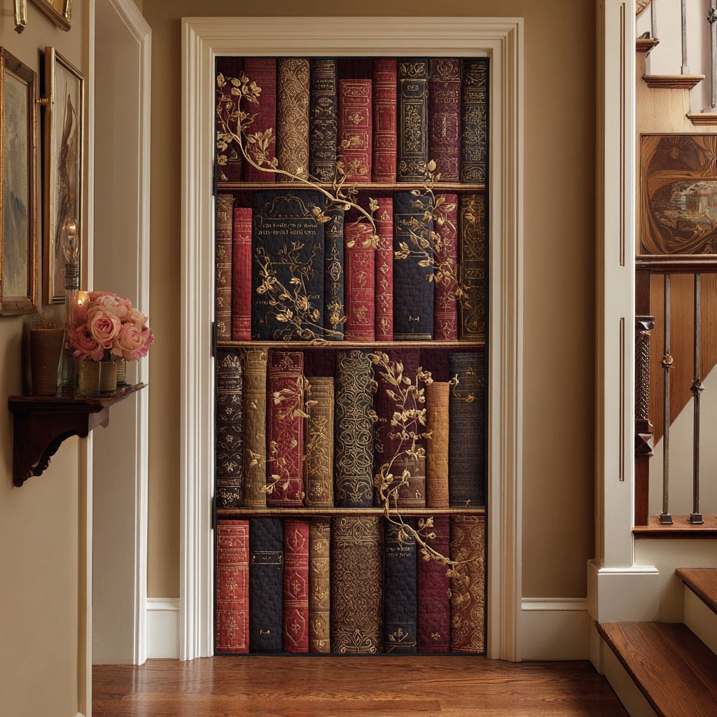 Book Sanctuary Quilted Door Curtain printed door curtain