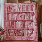 Books Are My Love Language Quilted Blanket printed blanket