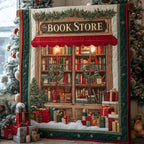 Bookshop Wonderland Quilted Blanket printed blanket
