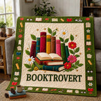 Booktrovert Garden Quilted Blanket printed blanket