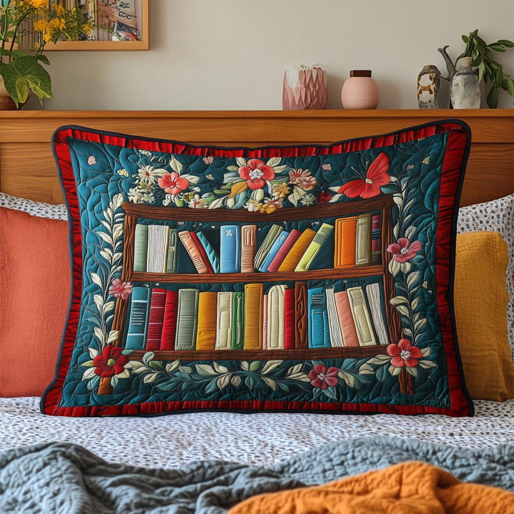 Bookworm Bliss Quilted Bedding Cushion Cover printed cushion cover