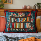 Bookworm Bliss Quilted Bedding Cushion Cover printed cushion cover