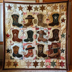 Boots & Spurs Quilted Blanket printed blanket