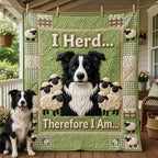 Border Collie Sheepdog Quilted Blanket printed blanket