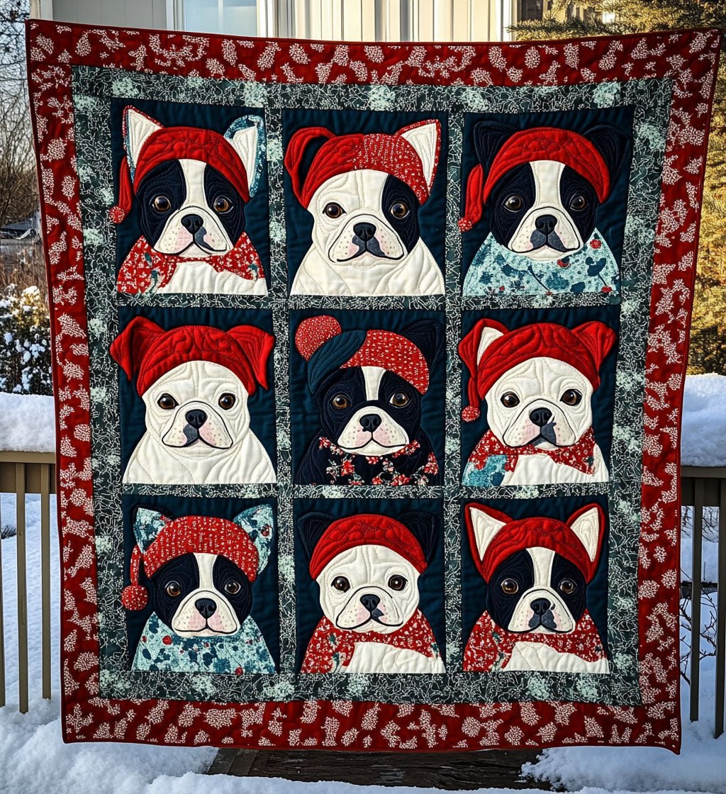 Boston Snuggles Quilted Blanket printed blanket