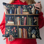 Botanical Books Quilted Cushion Cover printed cushion cover