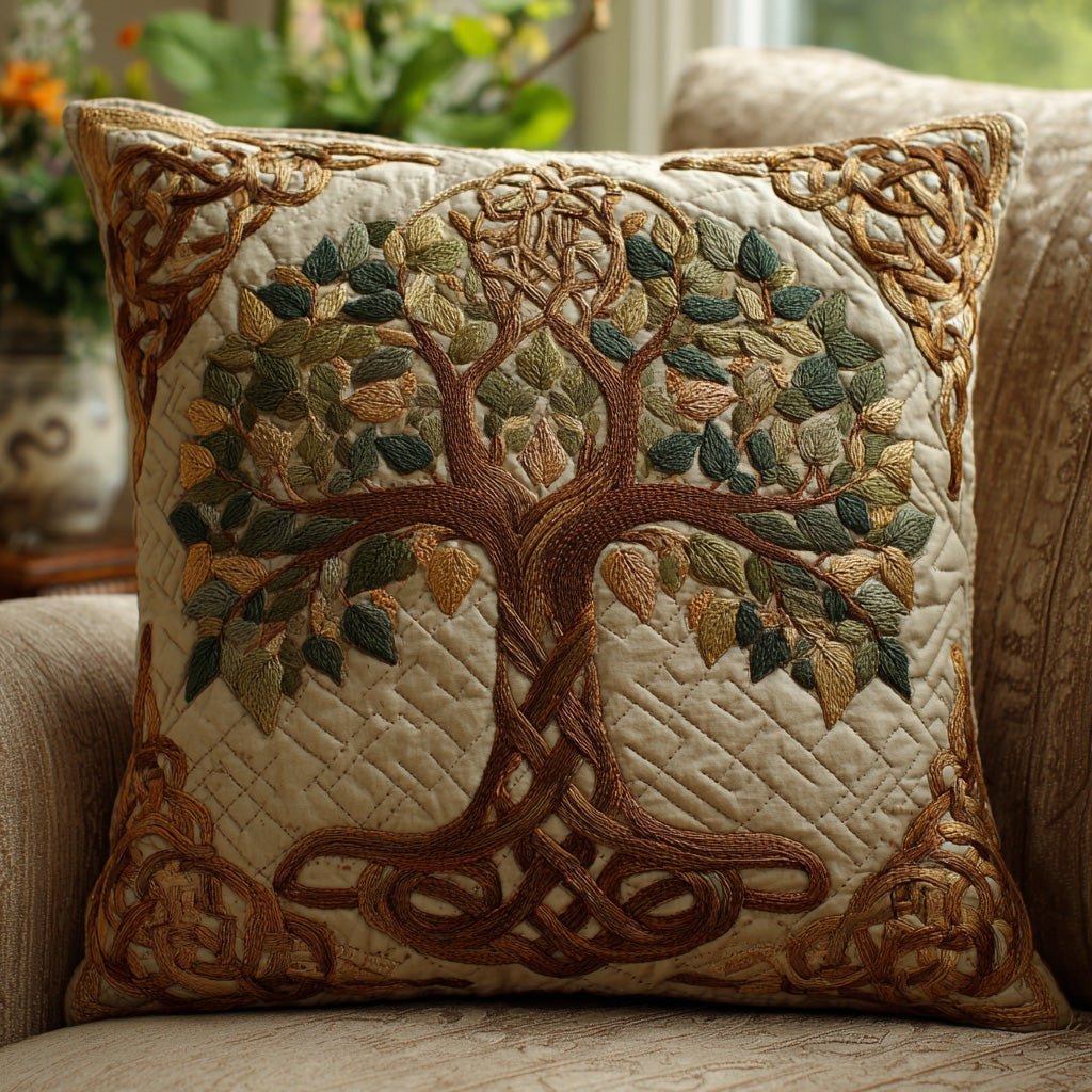 Branches of Being Quilted Cushion Cover printed cushion cover