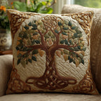 Branches of Being Quilted Cushion Cover printed cushion cover