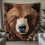Brave Bear Quilted Blanket printed blanket