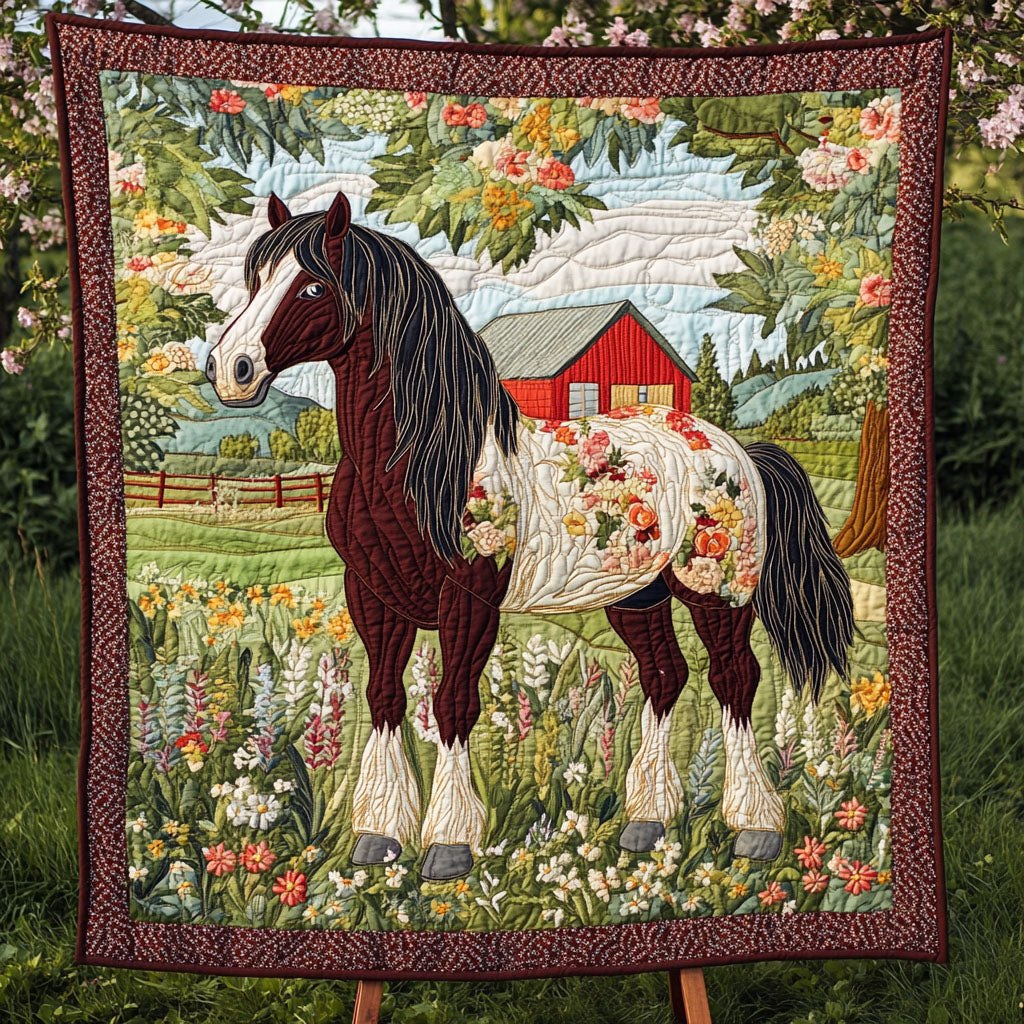 Braveheart Clydesdale Quilted Blanket printed blanket