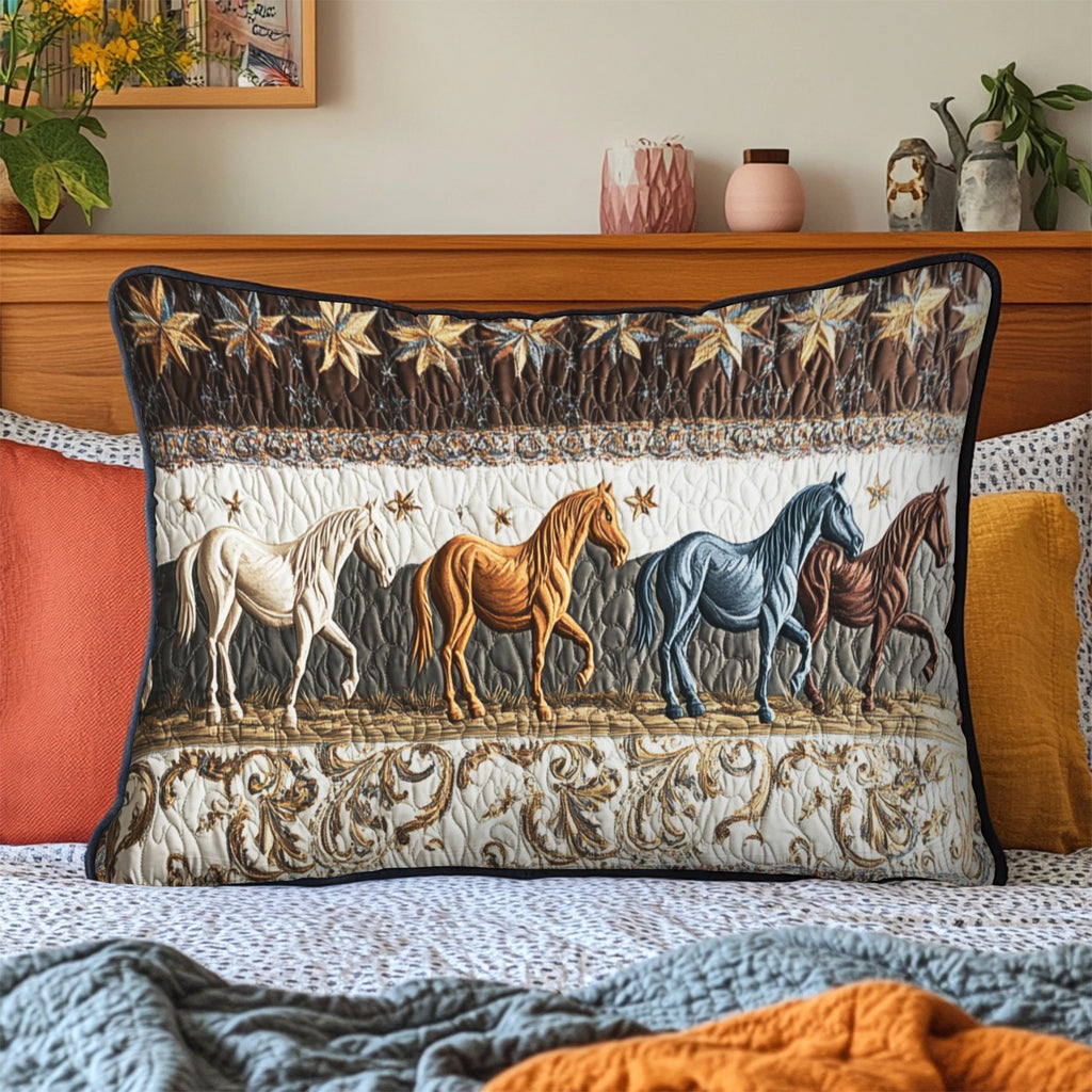 Bridle Beauty Quilted Bedding Cushion Cover printed cushion cover