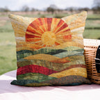 Bright Horizons Quilted Cushion Cover printed cushion cover