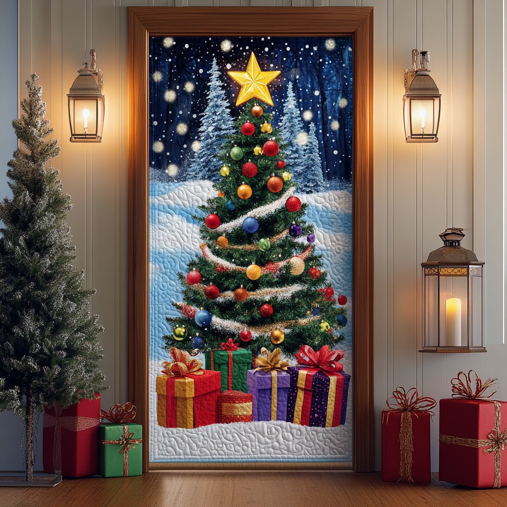 Bright Star Quilted Door Curtain printed door curtain