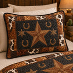 Bronco Star Quilted Bedding Cushion Cover printed cushion cover