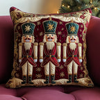 Burgundy Nutcracker Quilted Cushion Cover printed cushion cover