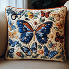 Butterfly Bliss Quilted Cushion Cover printed cushion cover