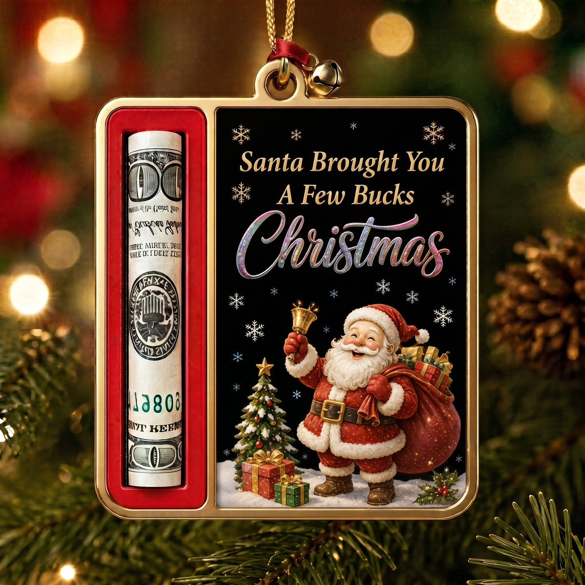 Santa Cash Holder Ornament
