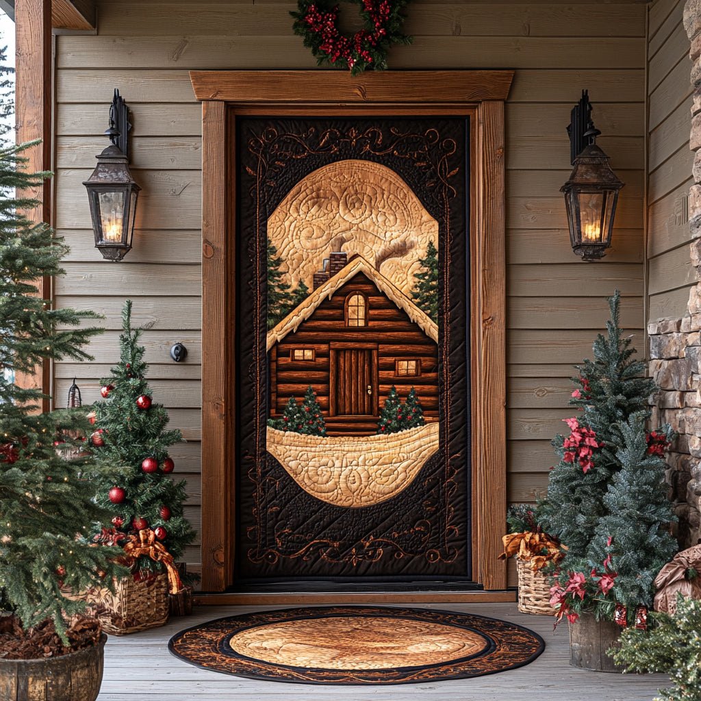 Cabin Dreams Quilted Door Curtain printed door curtain