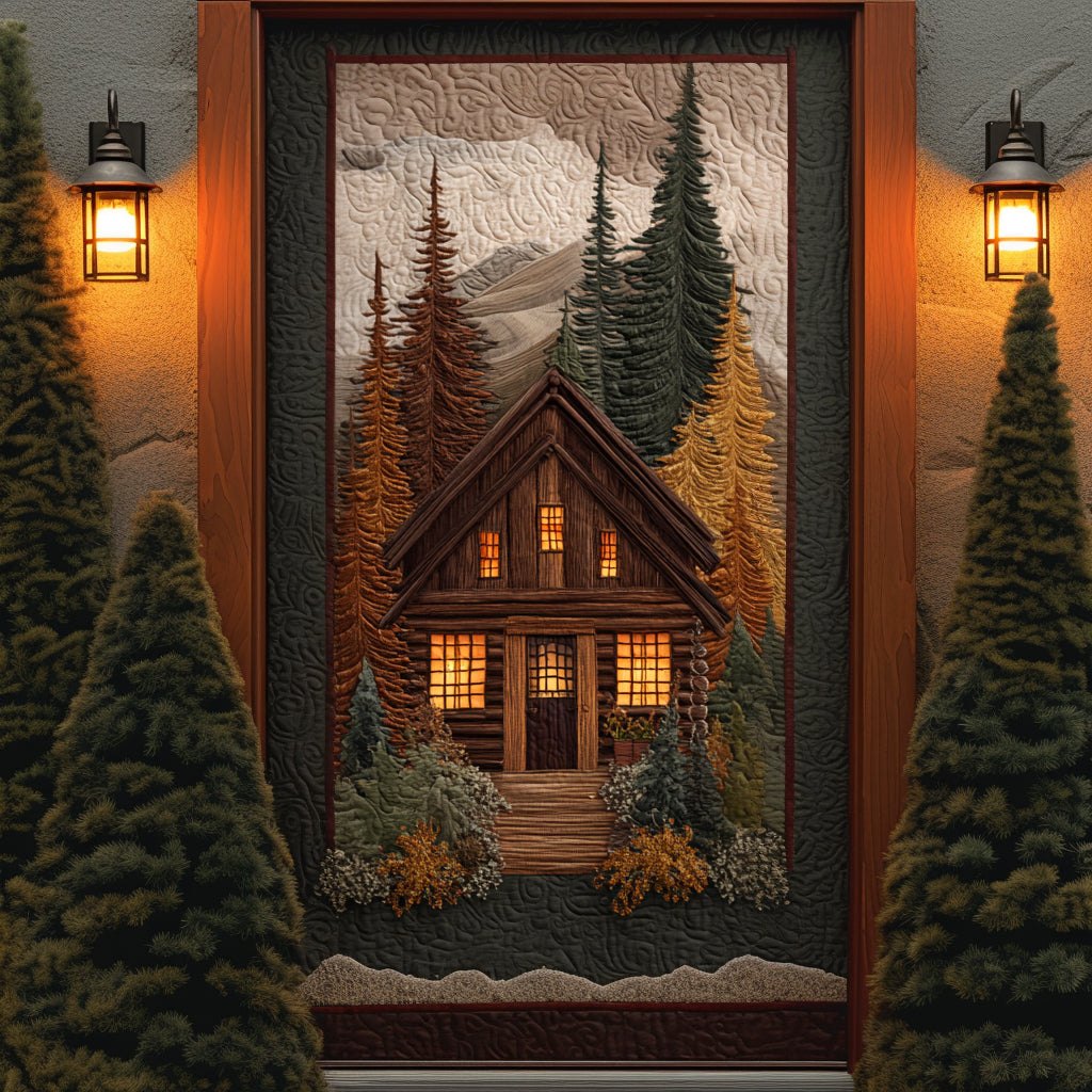 Cabin Haven Quilted Door Curtain printed door curtain