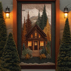 Cabin Haven Quilted Door Curtain printed door curtain